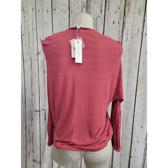 ALK Women's Small Lucky Brand Rose Surplice Long Sleeve Blouse Shirt Top NEW NWT - Picture 4 of 10